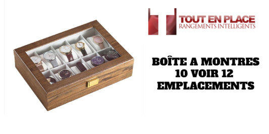 Boite à montres 12 emplacements