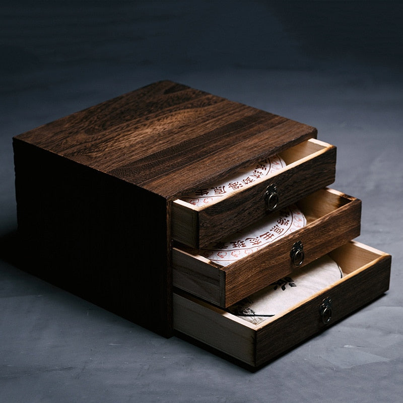 Coffret thé bois