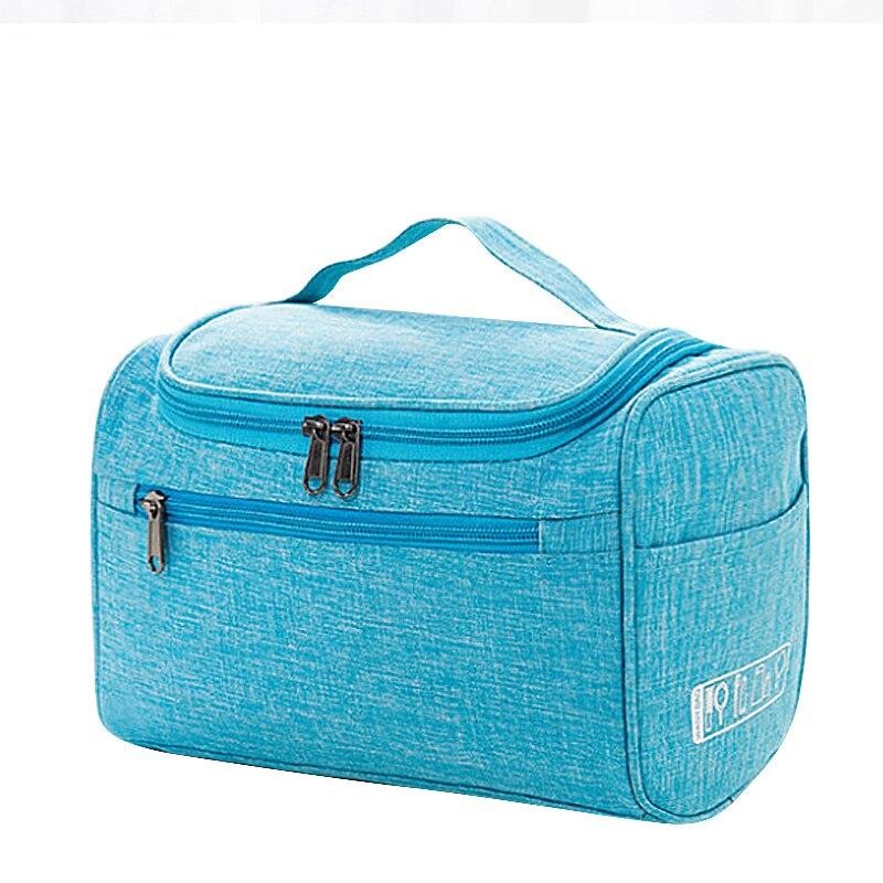 trousse de toilette multi compartiment turquoise