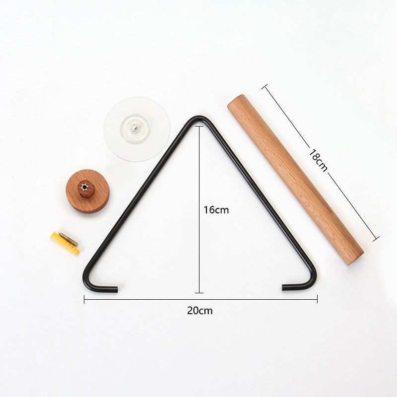 Porte papier toilette mural noir