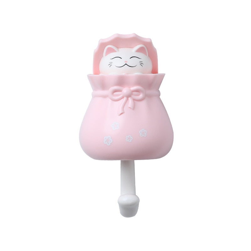 Porte clef chat rose