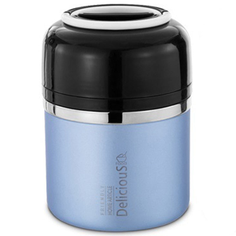 Thermos tupperware bleu