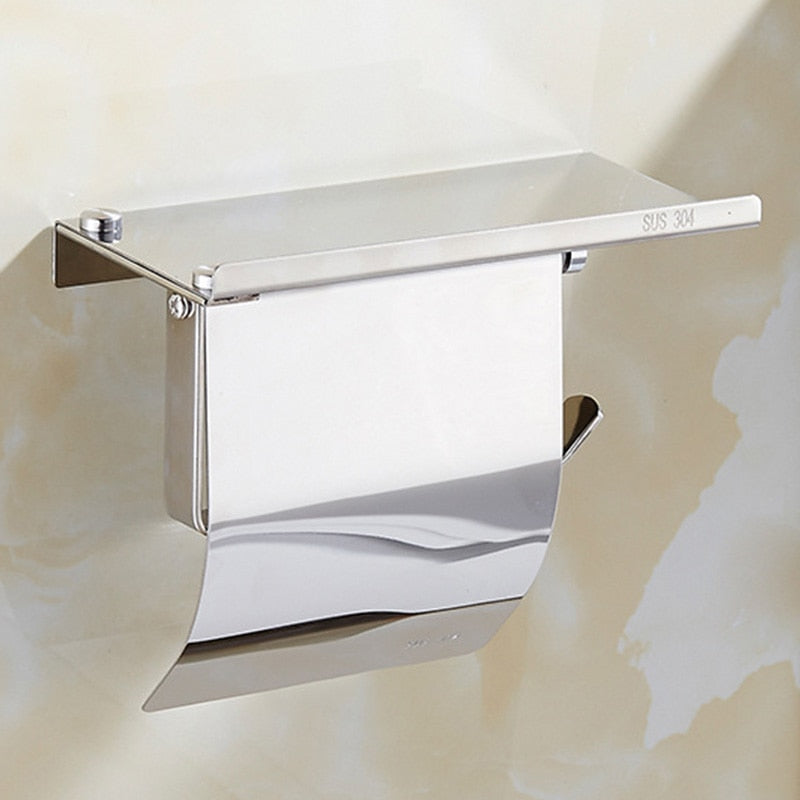 Porte rouleaux papier toilette inox