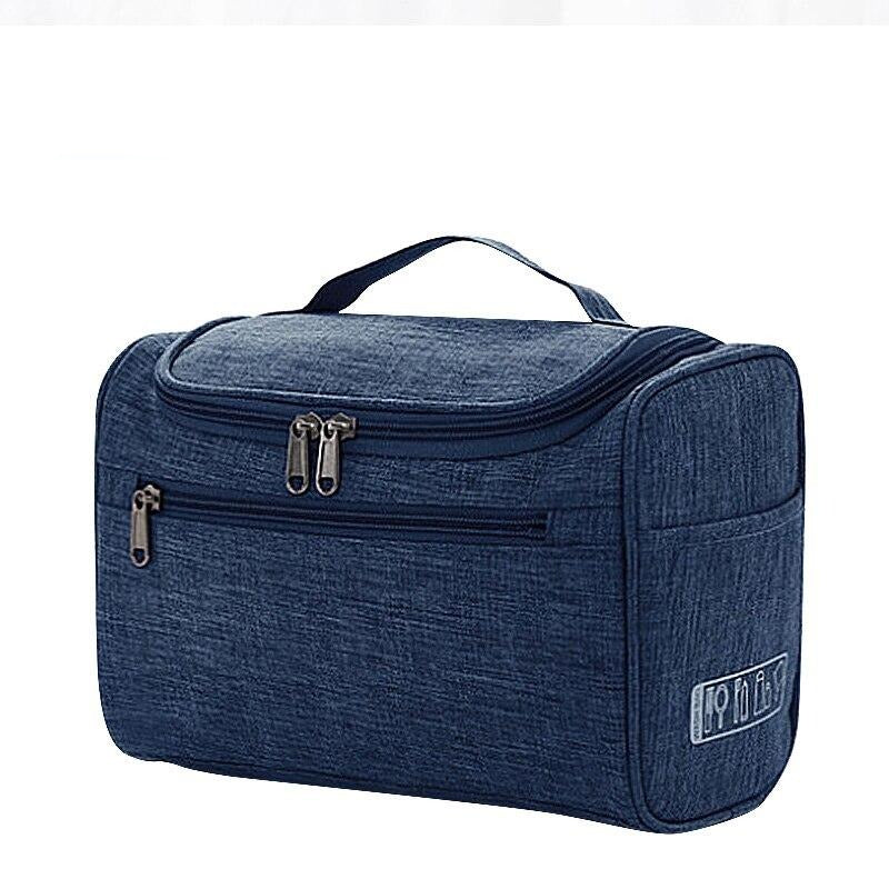 trousse de toilette multi compartiment bleu