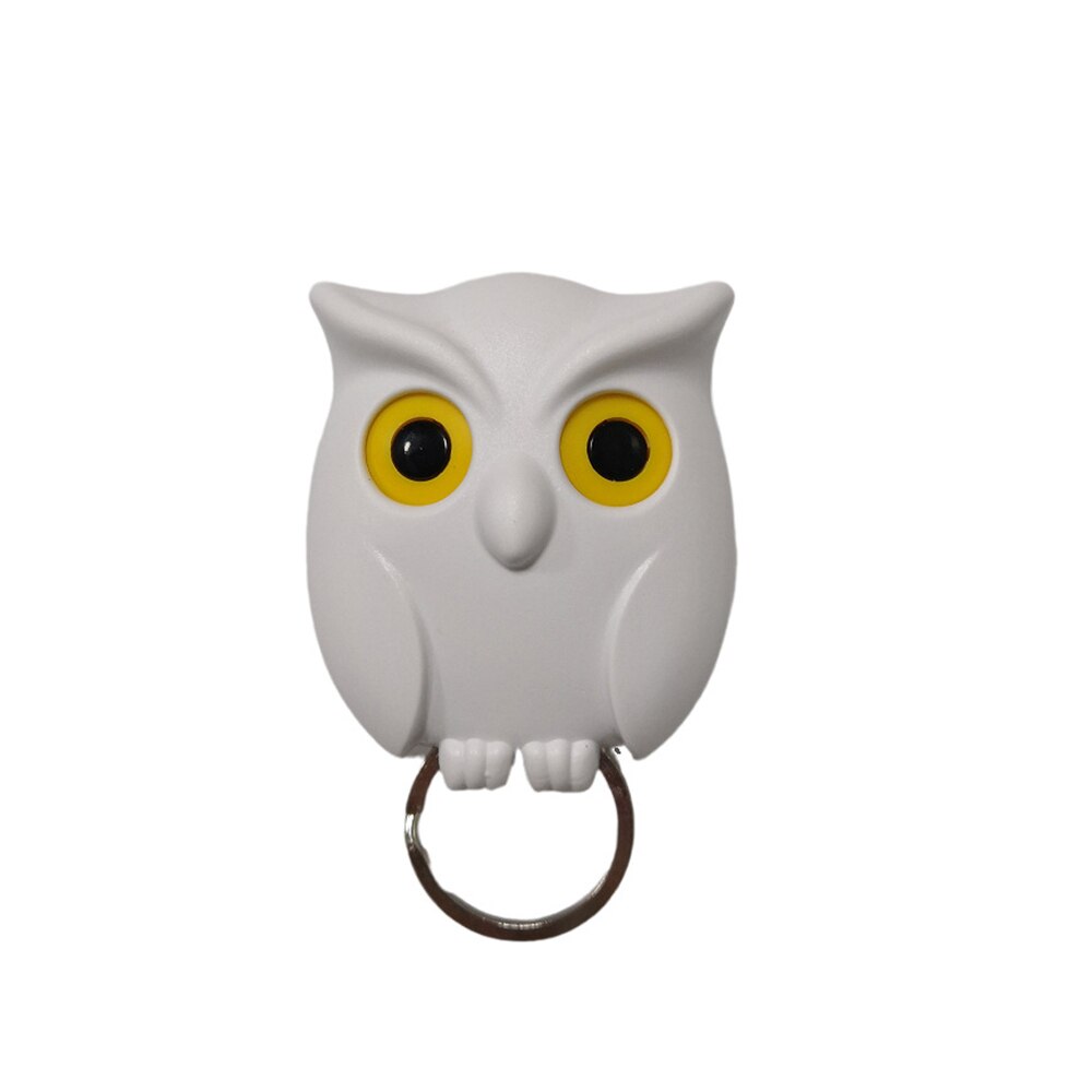 Porte clé mural hibou blanc