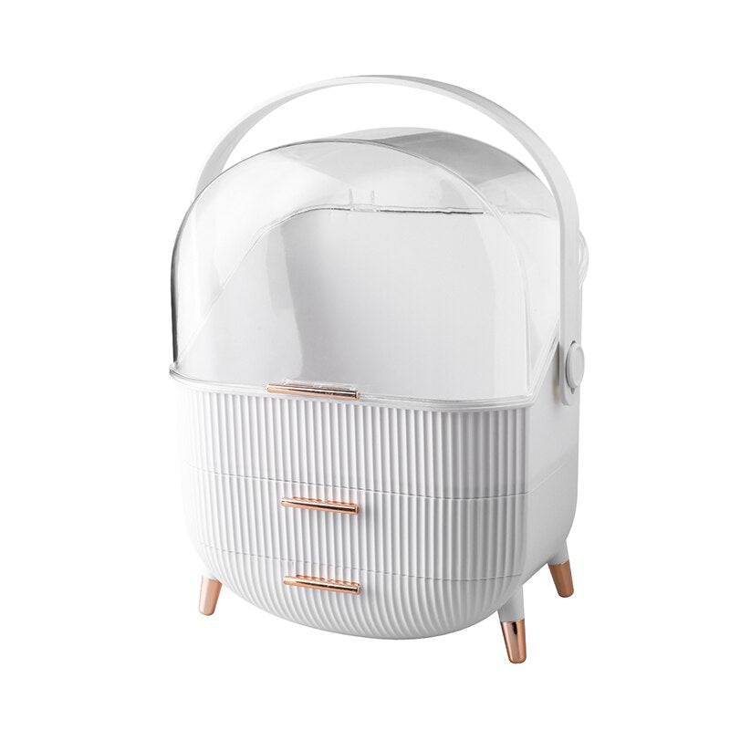 Boîte rangement maquillage blanc