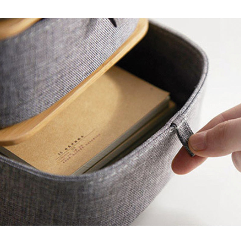 rangement maquillage bambou