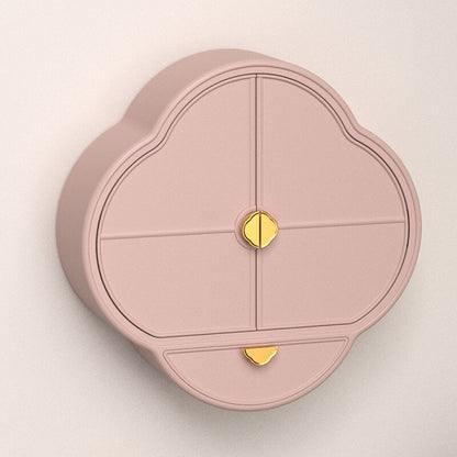 rangement maquillage meuble rose