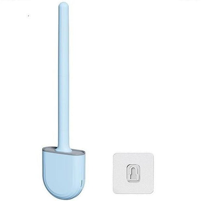 Brosse wc silicone bleu